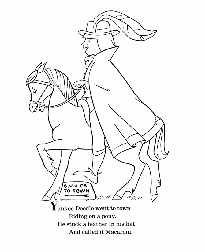 yankee doodle coloring pages - photo #2