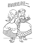 Nursery Rhymes text coloring pages