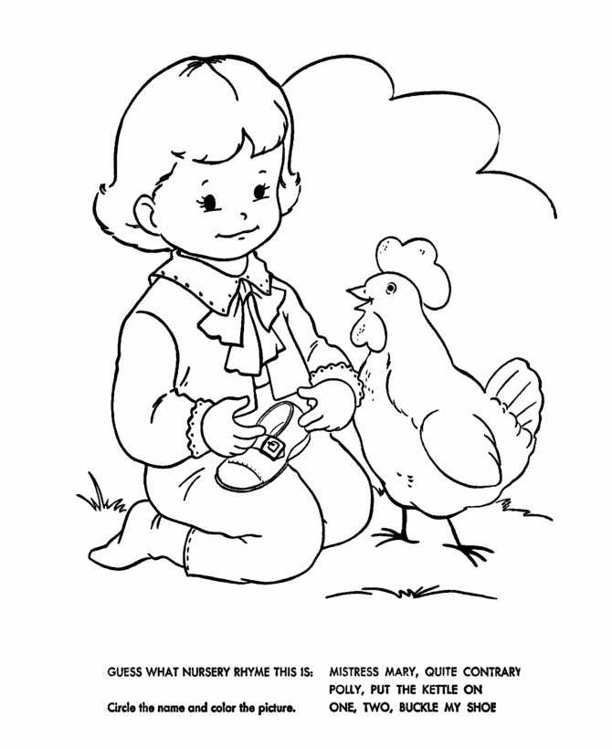 Nursery Rhymes Quiz Coloring page