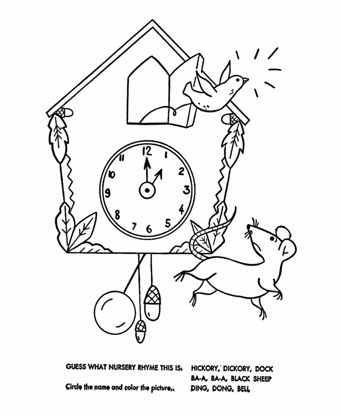 Nursery Rhymes Quiz Coloring page