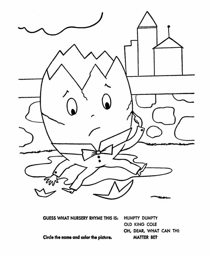 Nursery Rhymes Quiz Coloring page