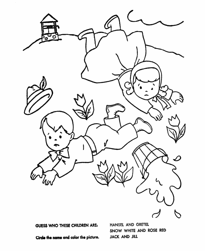 jack and jill coloring pages - photo #4