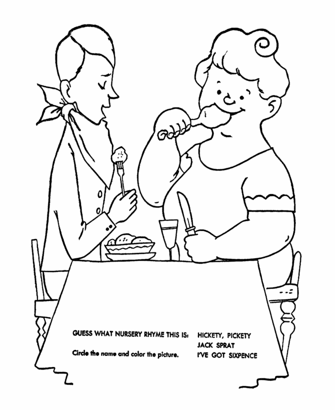 Nursery Rhymes Quiz Coloring page