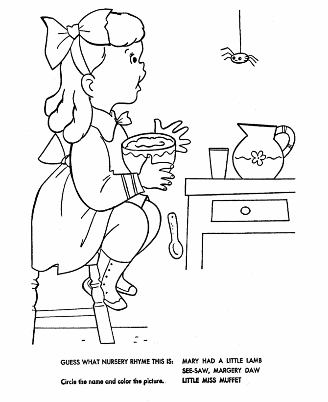 Nursery Rhymes Quiz Coloring page