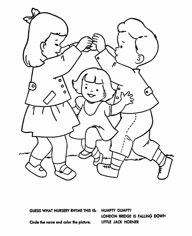 Nursery Rhymes Quiz Coloring page