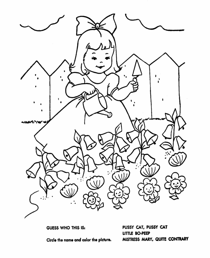 Nursery Rhymes Quiz Coloring page