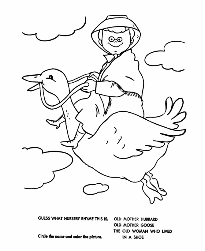 Nursery Rhymes Quiz Coloring page