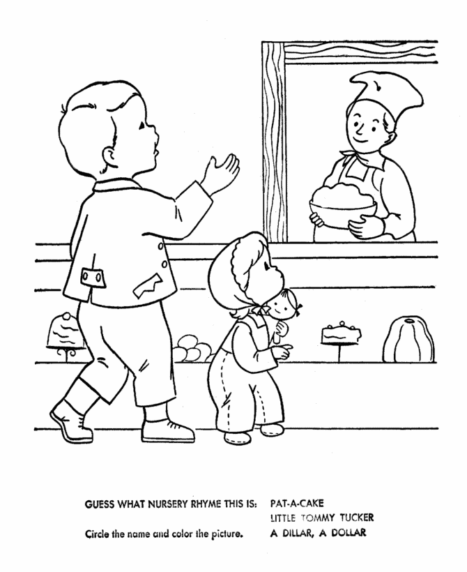 Nursery Rhymes Quiz Coloring page