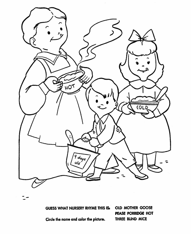 Nursery Rhymes Quiz Coloring page