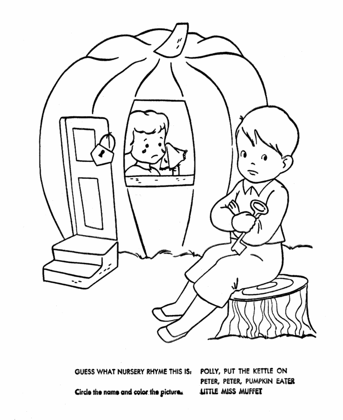 jack be nimble nursery rhyme coloring pages - photo #42