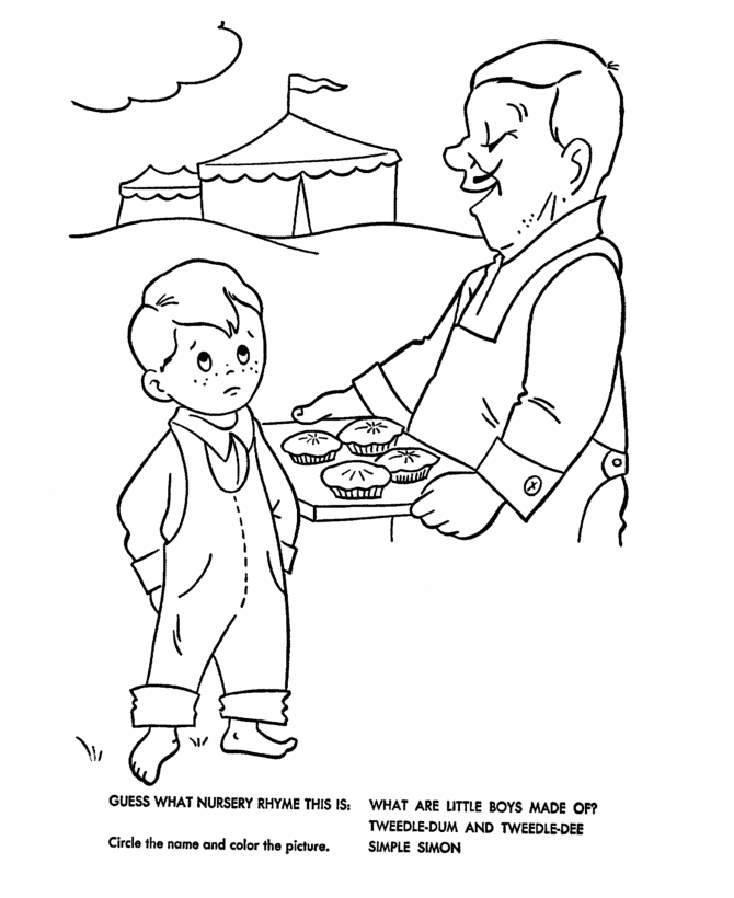 Nursery Rhymes Quiz Coloring page