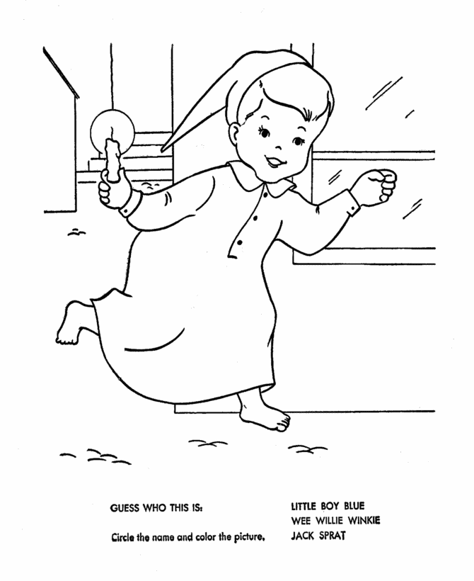 Nursery Rhymes Quiz Coloring page