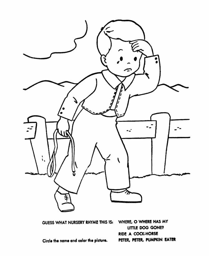 Nursery Rhymes Quiz Coloring page