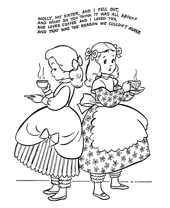 BlueBonkers: Nursery Rhymes Quiz Coloring Page Sheets ...