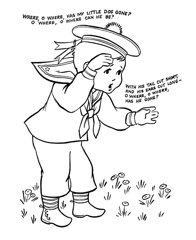 Nursery Rhyme Coloring page