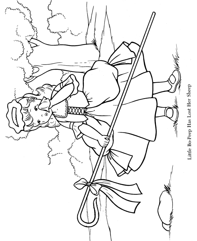 Little Bo Peep Character Coloring page