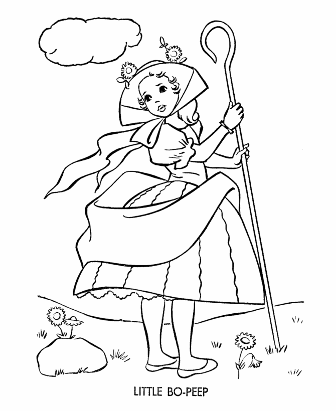 Little Bo Peep Coloring page