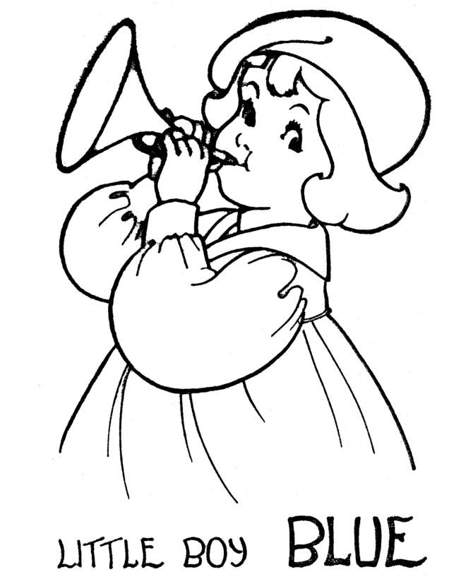 Nursery Rhyme Little Boy Blue Coloring page