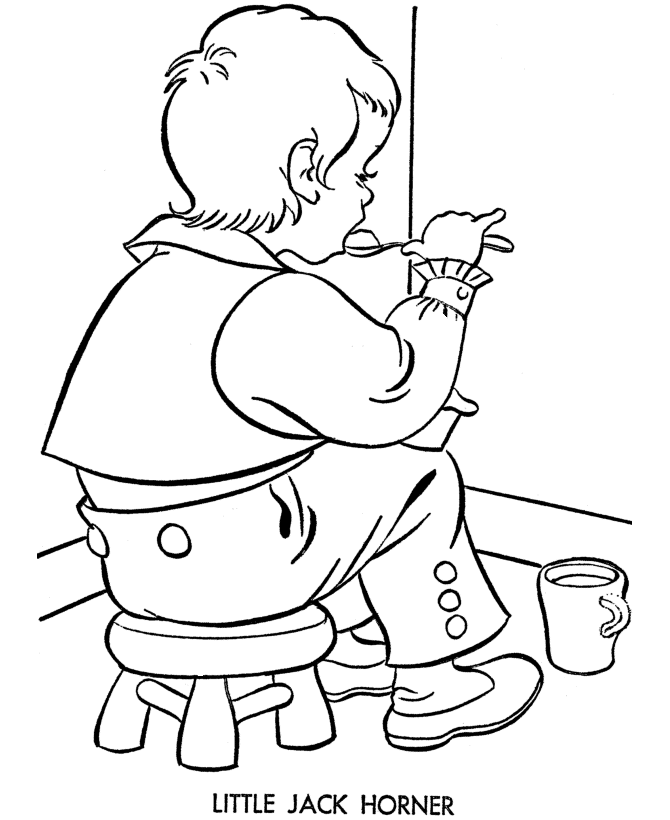 Nursery Rhyme Story Character Coloring page