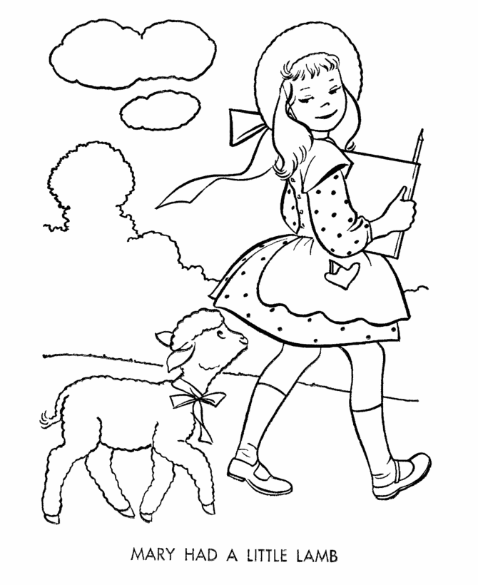 Nursery Rhyme Story Character Coloring page