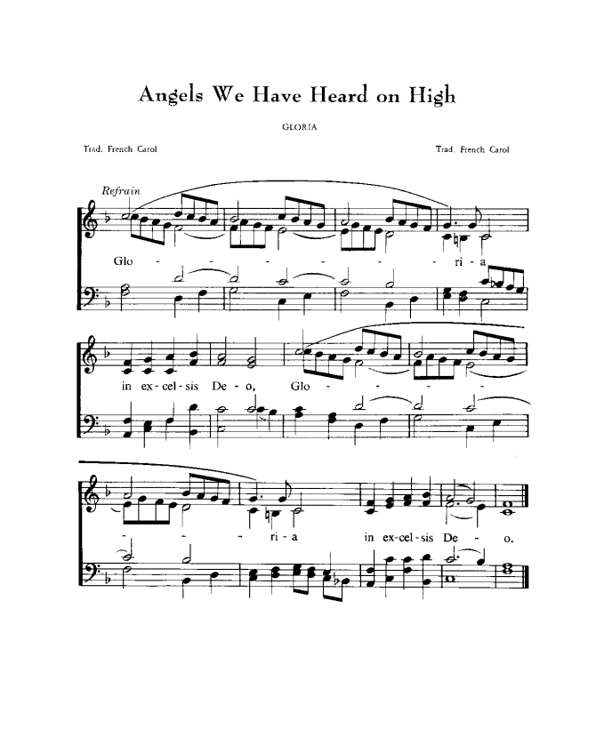 Christmas Carol - Music Sheets