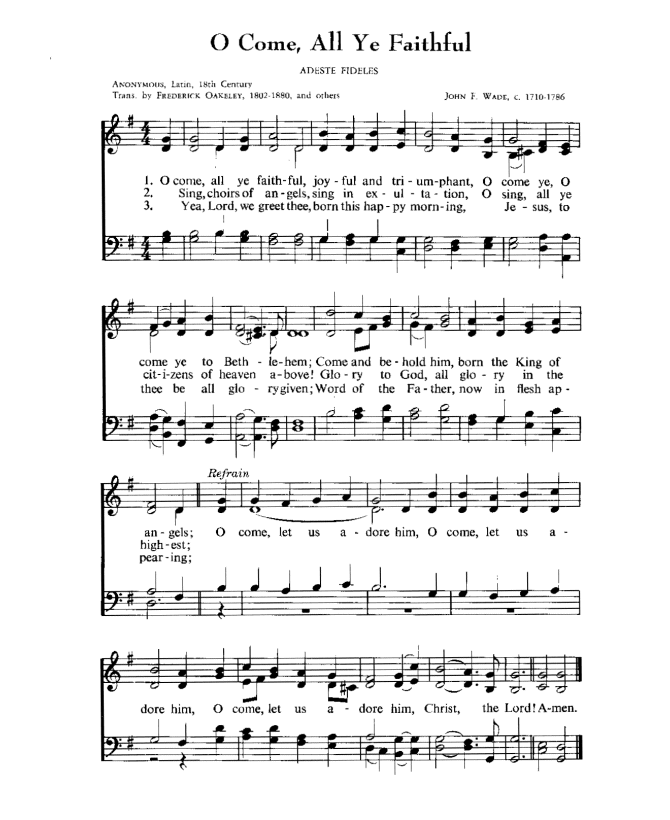 Christmas Carol - Music Sheets