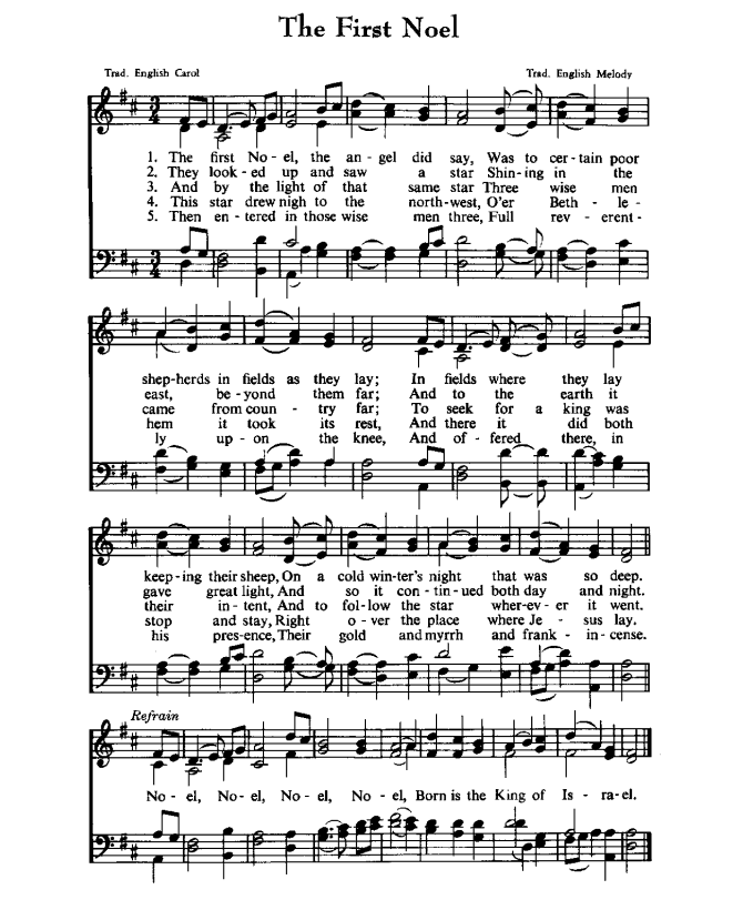 Christmas Carol - Music Sheets