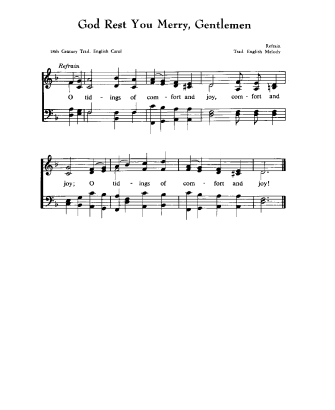 Christmas Carol - Music Sheets