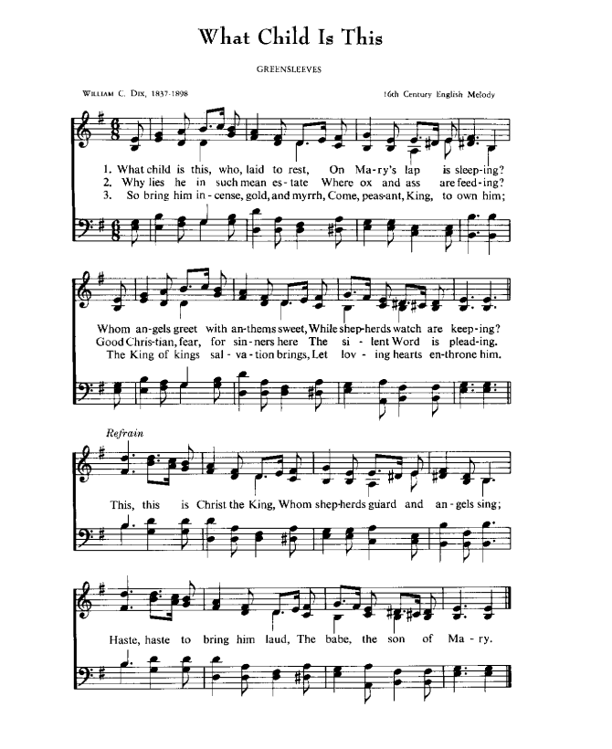 free printable christmas sheet music with lyrics