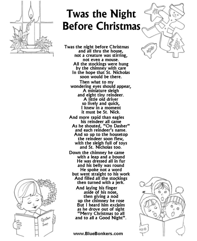 Silent Night Lyrics Printables – Tim's Printables
