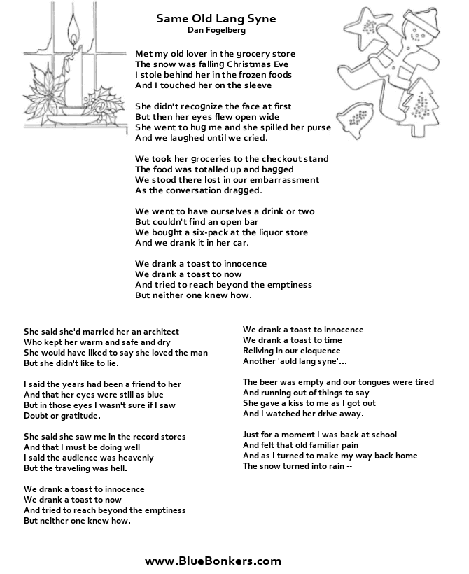 Printable Christmas Carol Lyrics sheet : Winter Wonderland   
