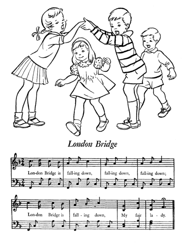 Printable Nursery Rhymes Lyrics sheet