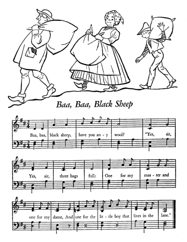 baa baa black sheep coloring pages - photo #40