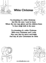Christmas Carol Lyrics Song Sheets - White Christmas Lyrics Sheets