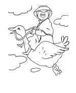 Mother Goose coloring page sheets