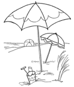 summer theme coloring pages and activity sheets